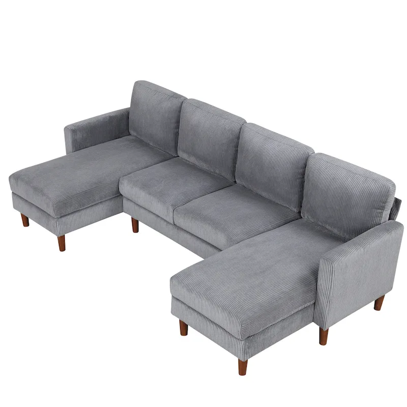 U-shaped Sponge-filled Cushion Combination Sofa