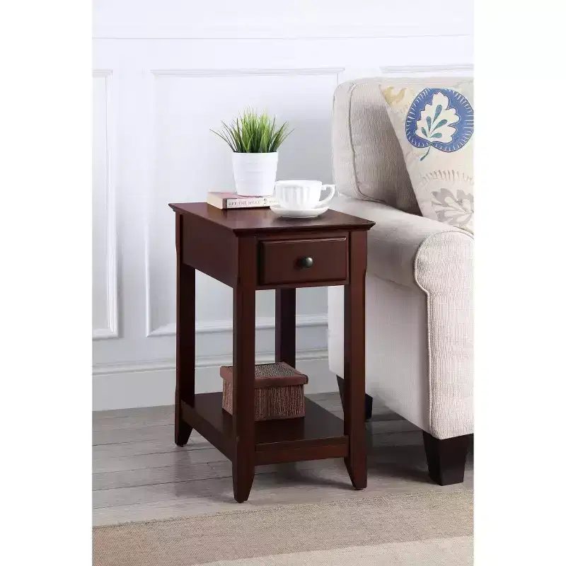 13" Bertie Accent Table Espresso Finish - Acme Furniture: Transitional Style, Open Storage, Wood Composite