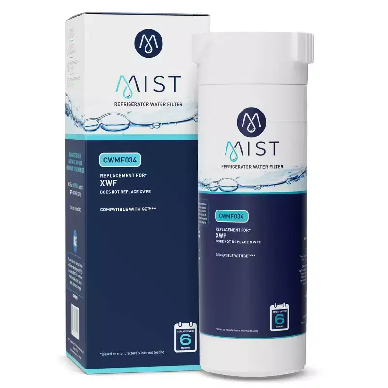 Mist GE XWF WR17X30702 Refrigerator Water Filter: Carbon Material, White, 30-Day Warranty