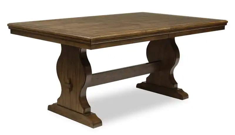 Dining Table with 68-86W Extension, Trestle Base