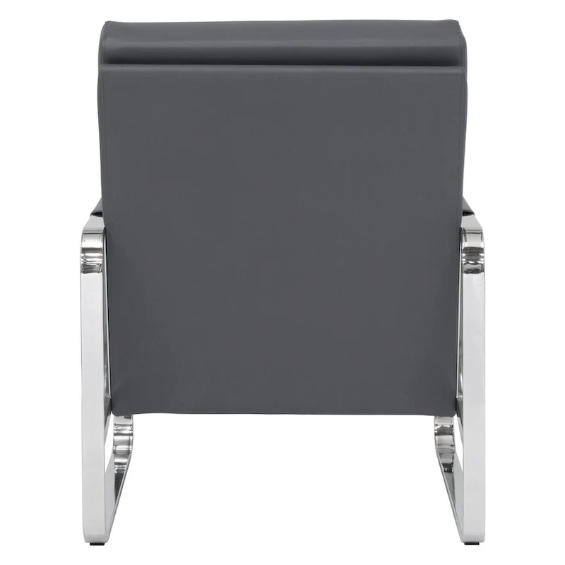Studio Designs Home Allure Metal and Blended Leather Modern Accent Arm Chair