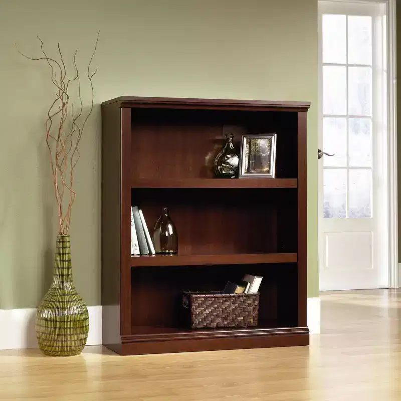 HomeStock 3 Shelf Bookcase - Select Collection, Adjustable Shelves, Living Room Storage