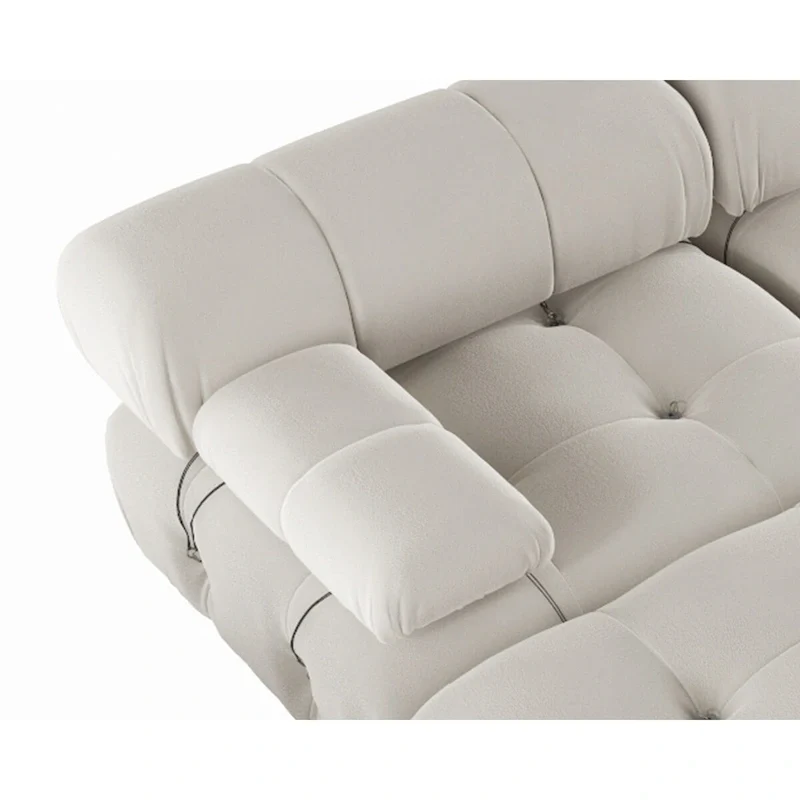 8-piece U-Shape Velvet Fabric Modular Sectional Sofa--138.6
