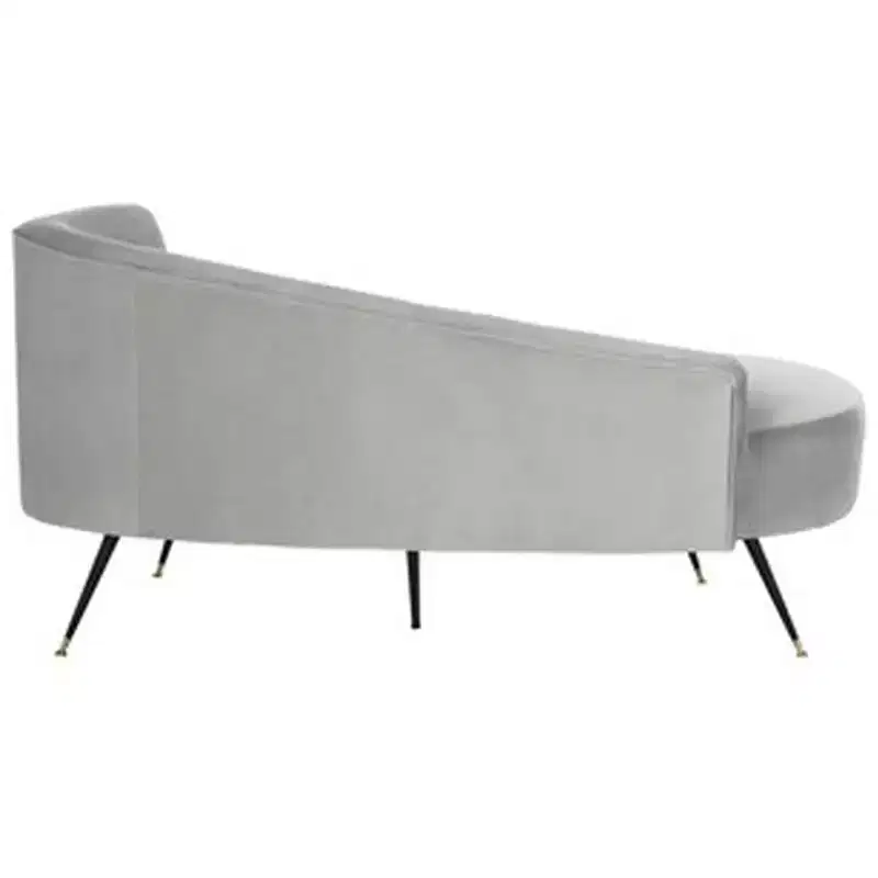 Parisian Velvet Settee Loveseat Metal Frame Gold Cap Legs Foam Cushion Seats 2 550 lbs
