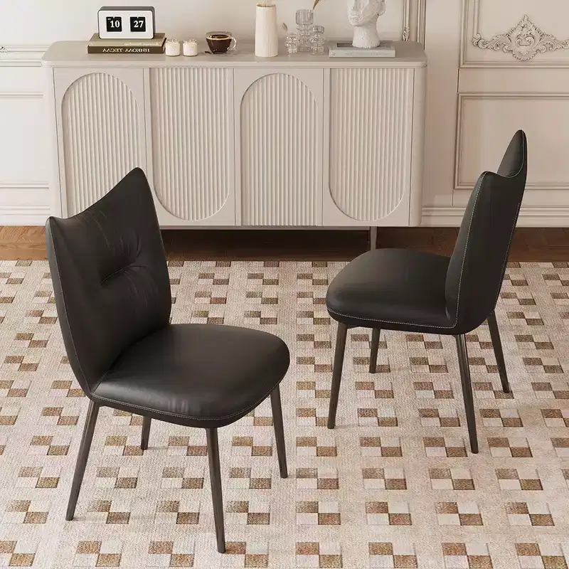 19.29 in. Modern Microfiber Leather Dining Chair