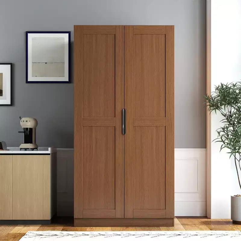 Modern 63 Inch Tall Kitchen Pantry Cabinet with 2 Doors and Adjustable Shelves