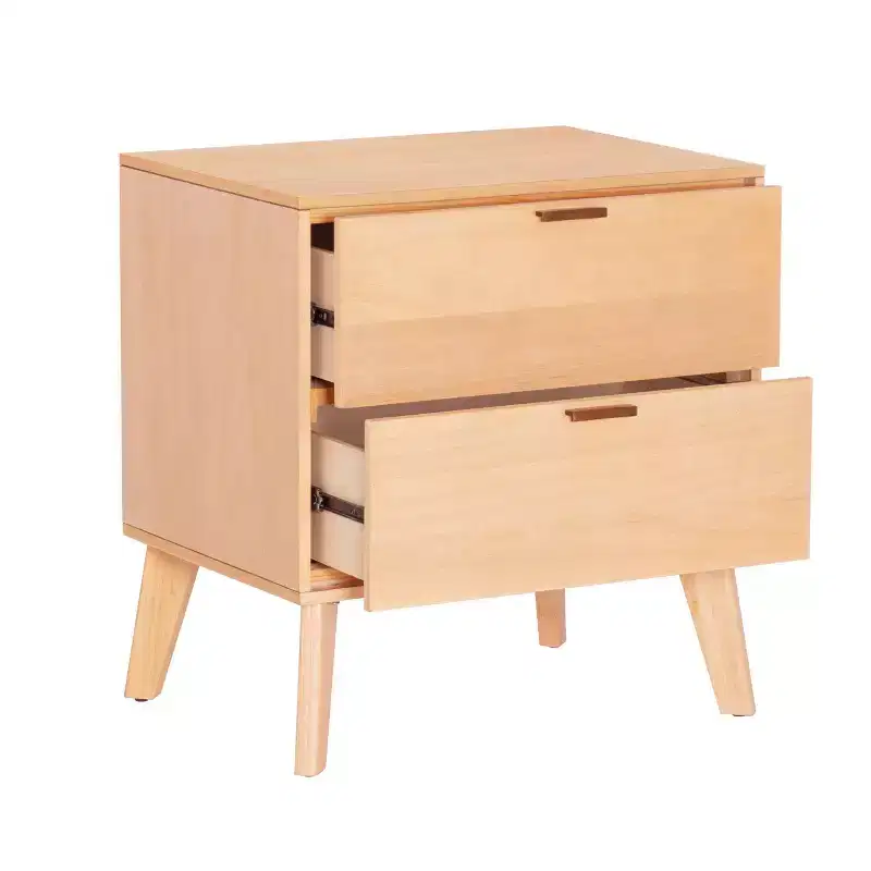 Linon Reid 2 Drawer Nightstand Natural