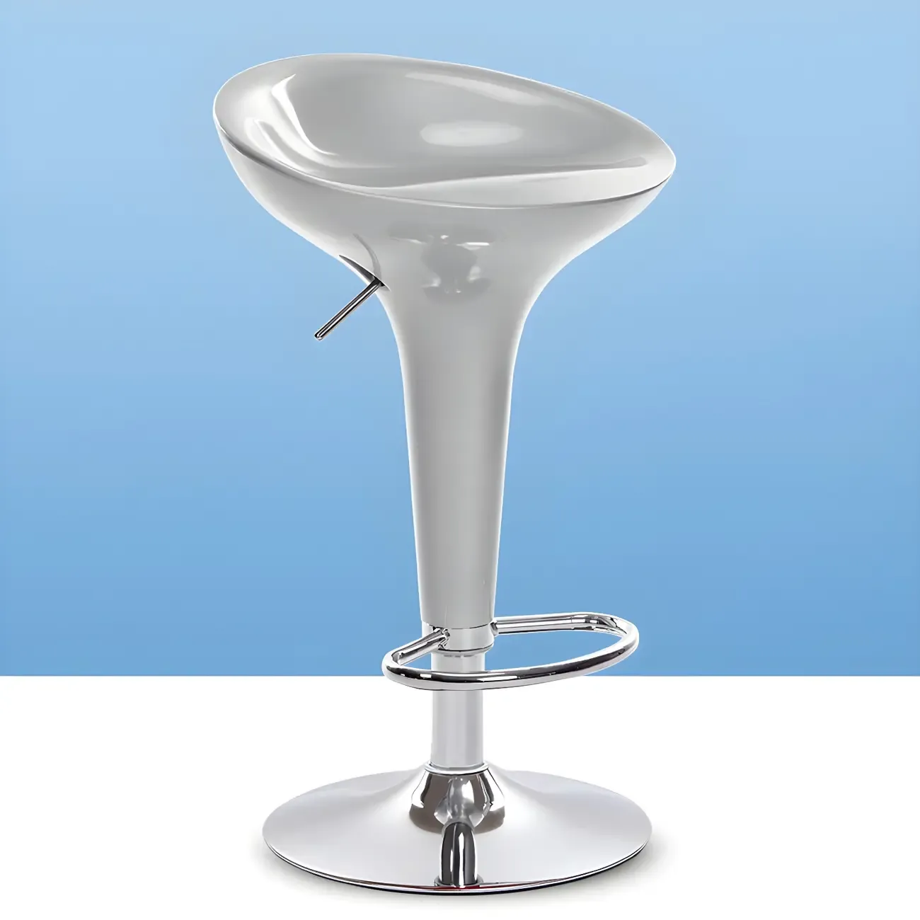 Plastic Chrome Swivel Bar Stool Height Adjustable
