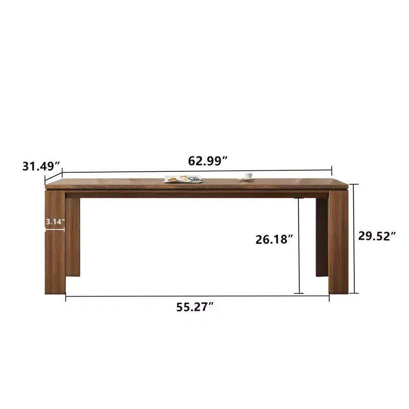 70.86 Inch Wooden Dining Table for 6 - 8 People