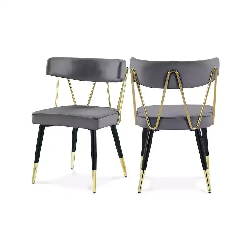 Meridian Furniture Rheingold Velvet Dining Chair, Set of 2