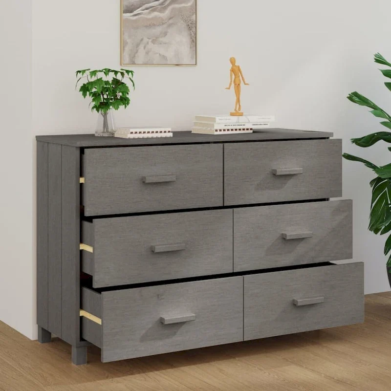 Sideboard Buffet Console Cabinet with Storage Solid Wood Pine - 44.5x15.7x31.5