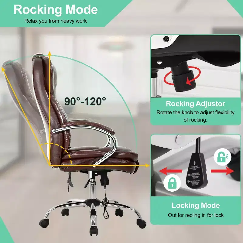 BestMassage Office Chair Executive Chair with PU Leather High Back Desk Chair