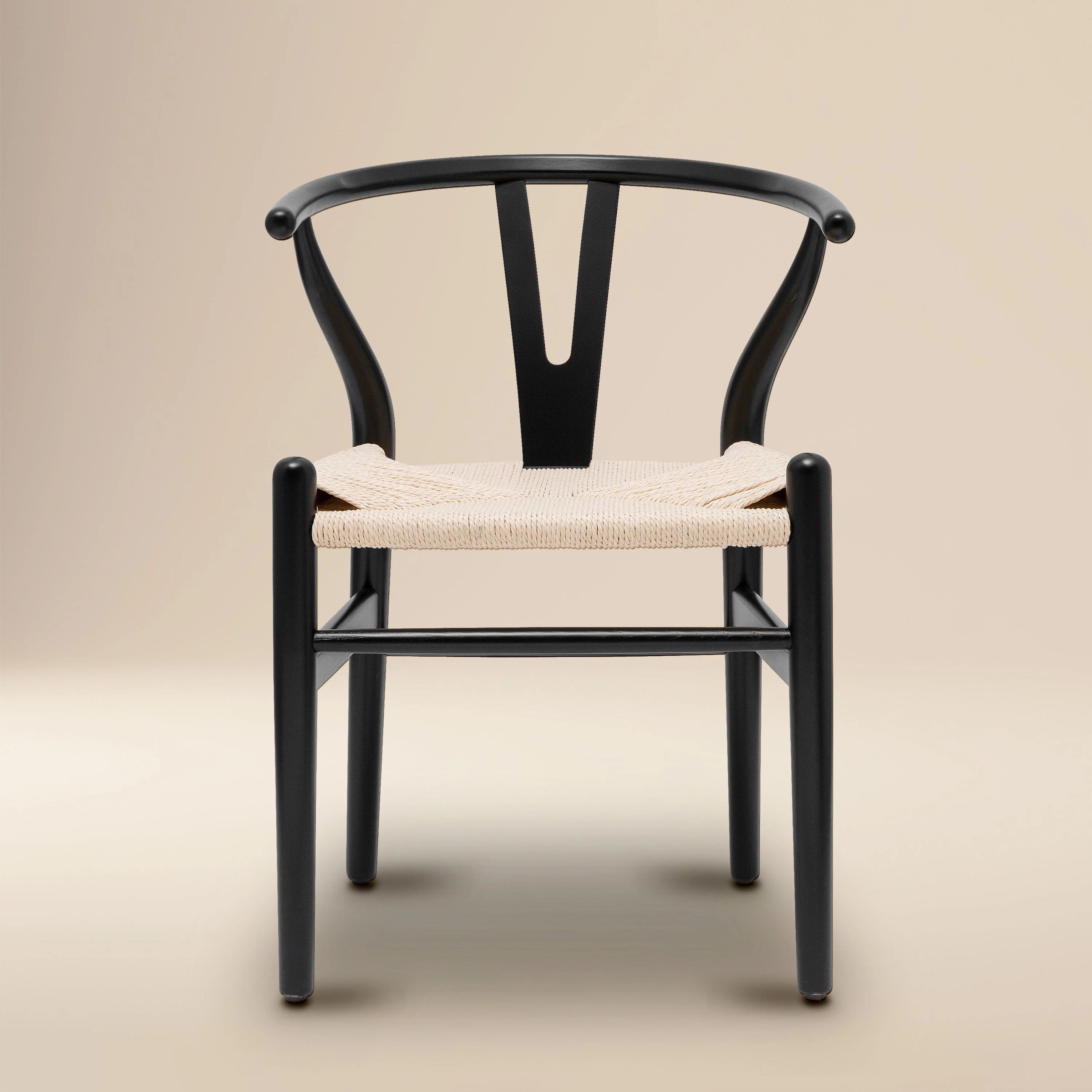 Mid-Century Modern Black Chair | Black with Kiln-Dried Wood Frame