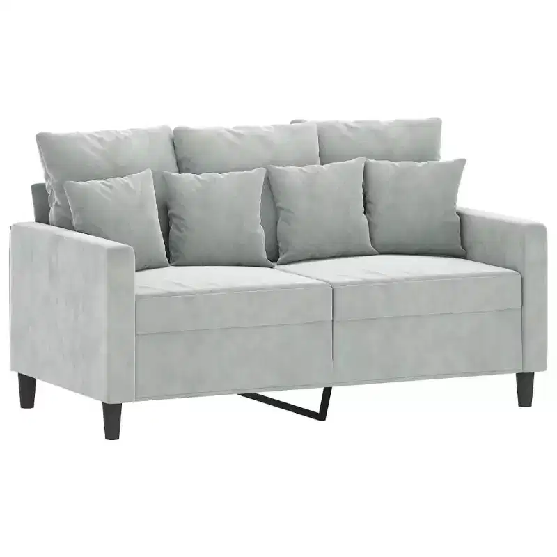 2 - Seater Sofa Light Gray 47.2 Velvet