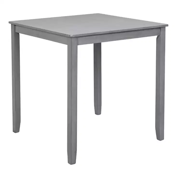 Wooden Square Counter Height Dining Table, Gray Kitchen Table for Small Space