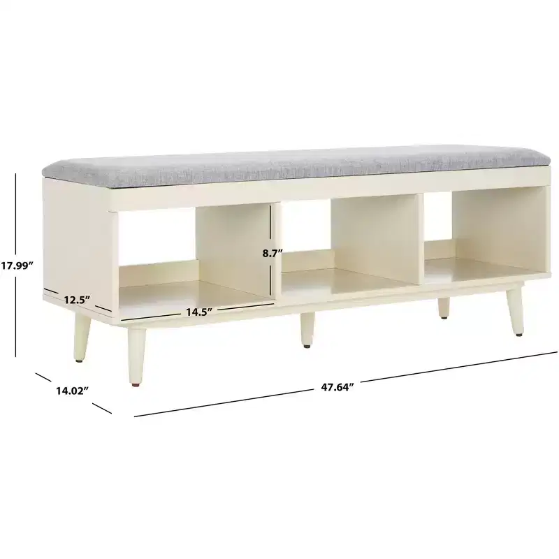 Cricket Open Shelf Bench With Cushion - BCH5000 - Safavieh