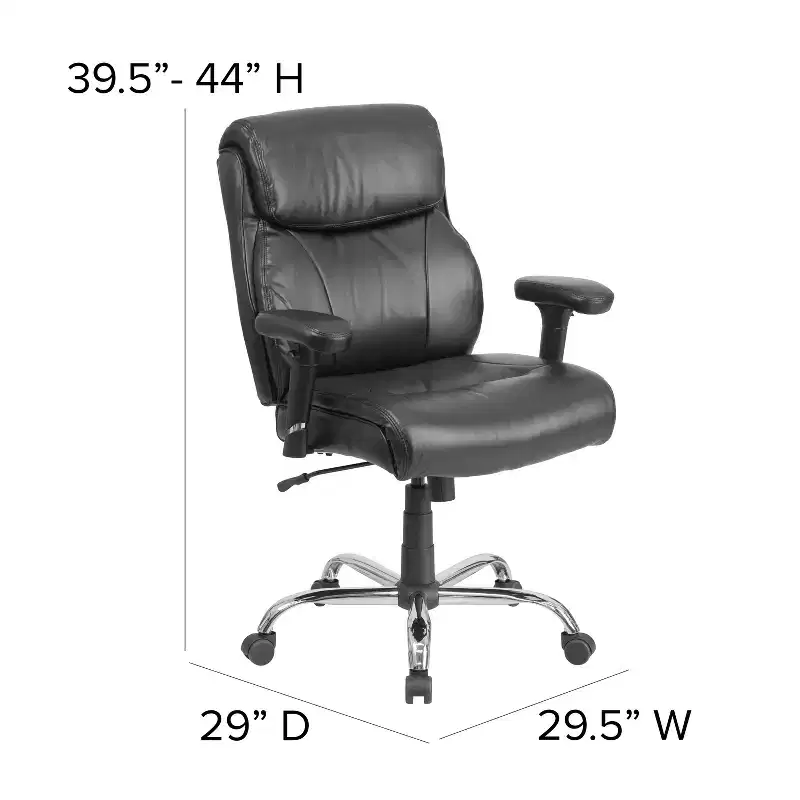 Emma and Oliver 400 lb. Big & Tall Mid-Back Swivel Clean Line Stitch Ergonomic Task Office Chair