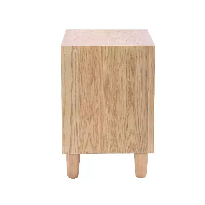 Ramona Modern Nightstand with 2 Drawers and Open Shelf
