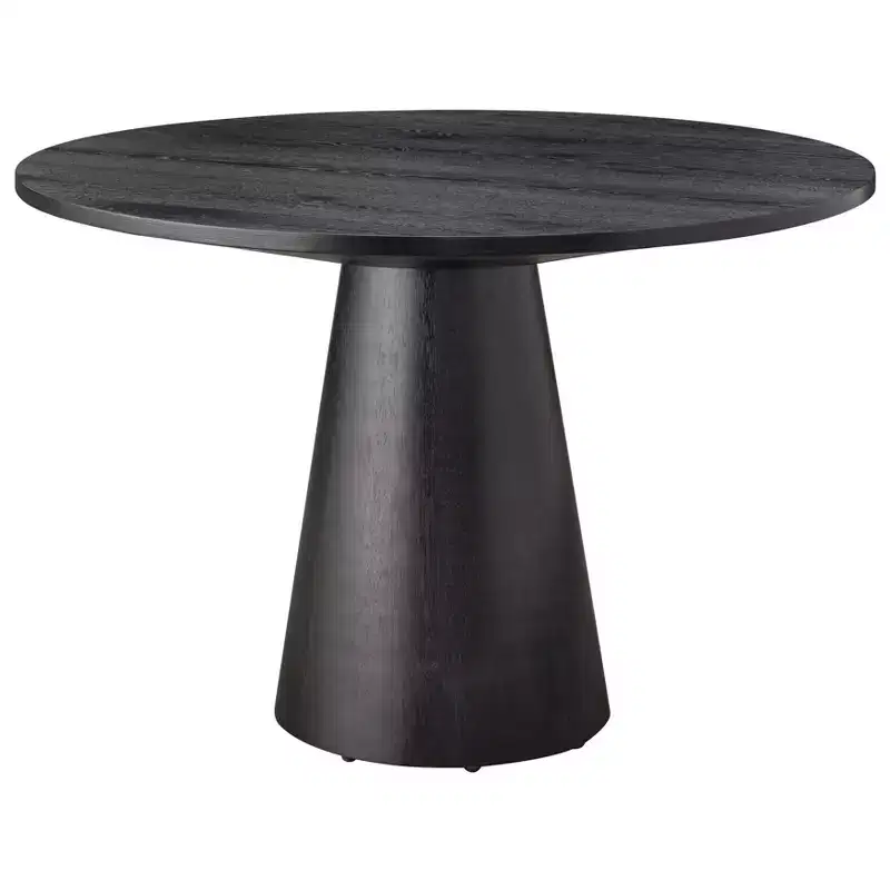 Buylateral Elina Modern 45" Round Pedestal Dining Table Black