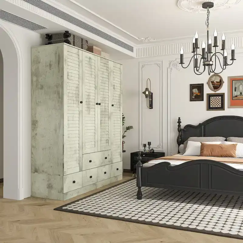 Bedroom Armoire Closet Armoire Wardrobe Closet Clothing Rod Drawer
