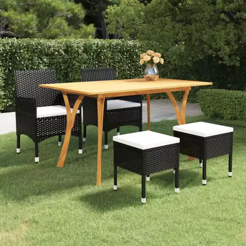 vidaXL Contemporary Outdoor Dining Set with Cushions