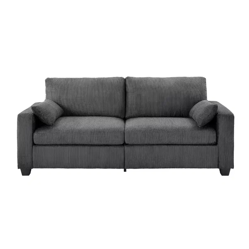 Modern Fabric Upholstered Loveseat with Removable Covers