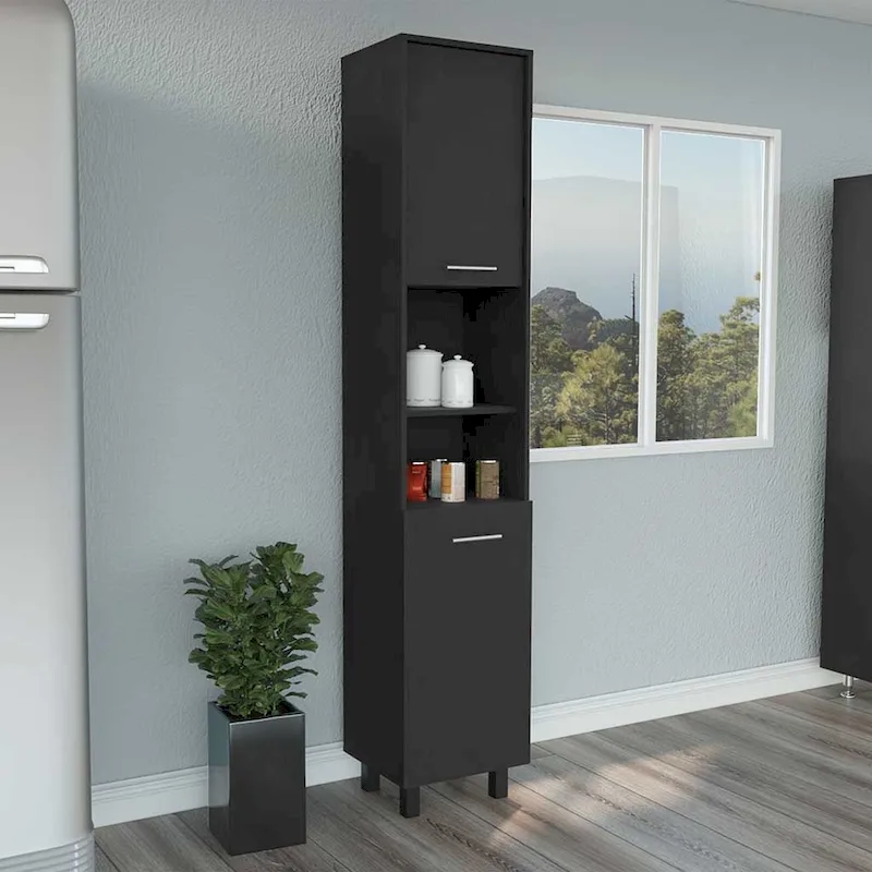 Pantry Cabinet Almada, Three Interior Shelves, White Finish,High quality and durable
