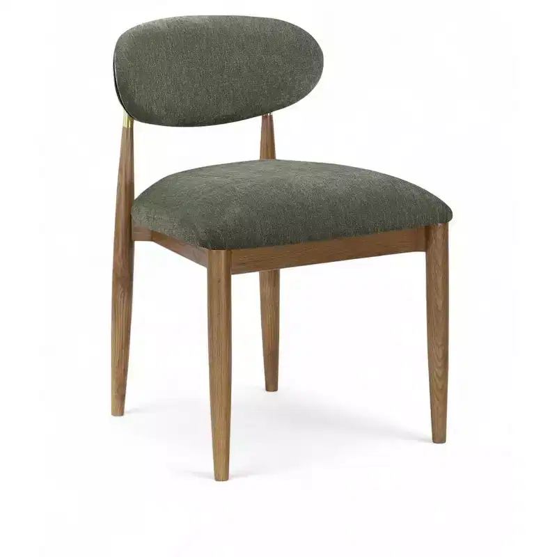 Meridian Furniture Riccio Olive Performance Fabric Upholstered Dining Side Chair, Set of 2