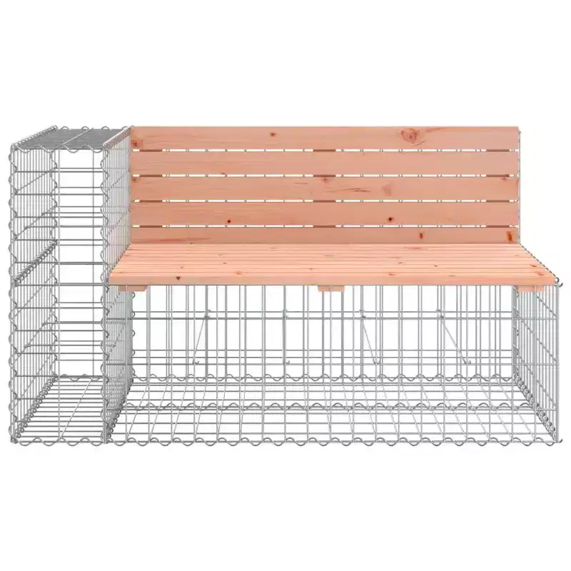 vidaXL Garden Bench Wooden Solid Douglas Fir wood, Galvanized Steel Large