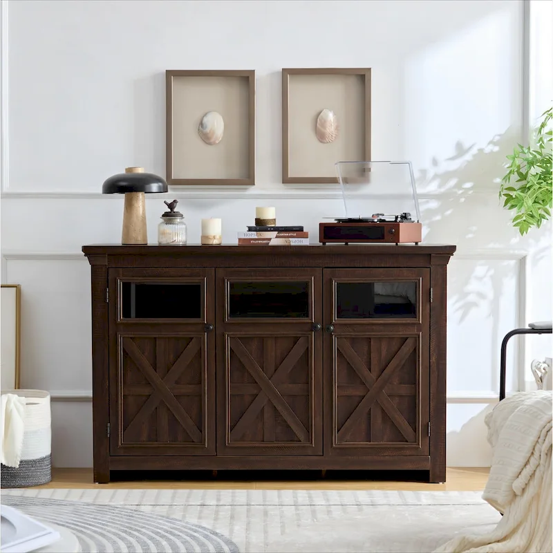 53 Bar Wine Bar Storage Cabinet Adjustable Shelves Buffet/Sideboard
