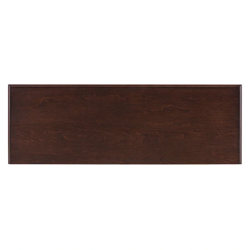 38.2 Rustic Console Table with Open Shelf and Three Drawers, Rubber Wood Legs