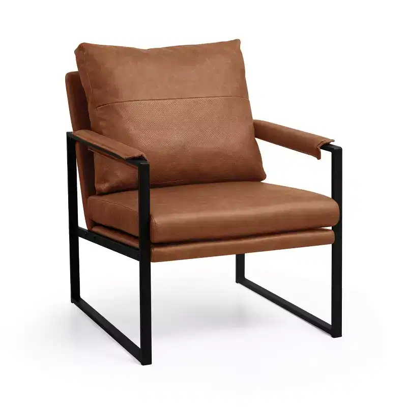 Subrtex Upholstered Modern Accent Chair with Metal Frame