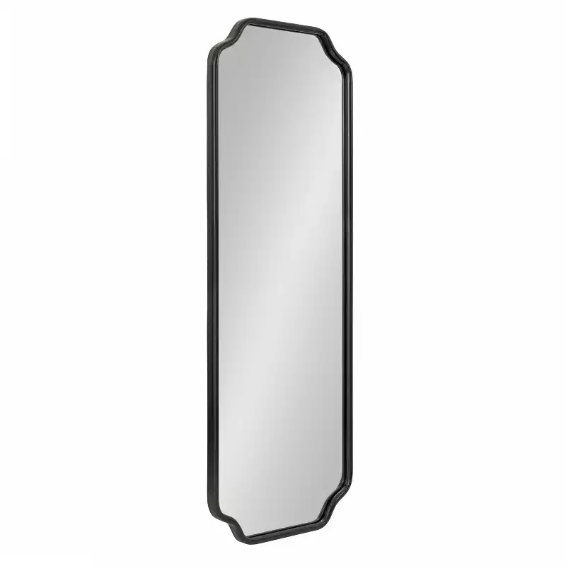 Kate & Laurel All Things Decor 18x48 Plumley Framed Wall Mirror Black