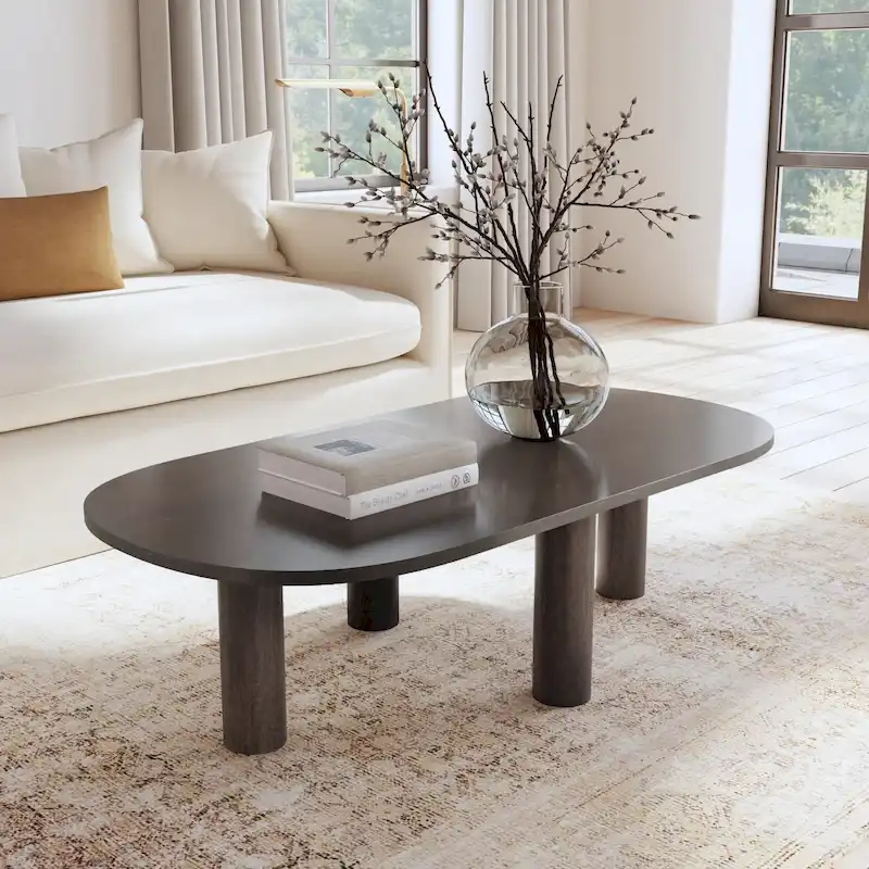 Kali Oval Mango Wood Coffee Table by East at Main