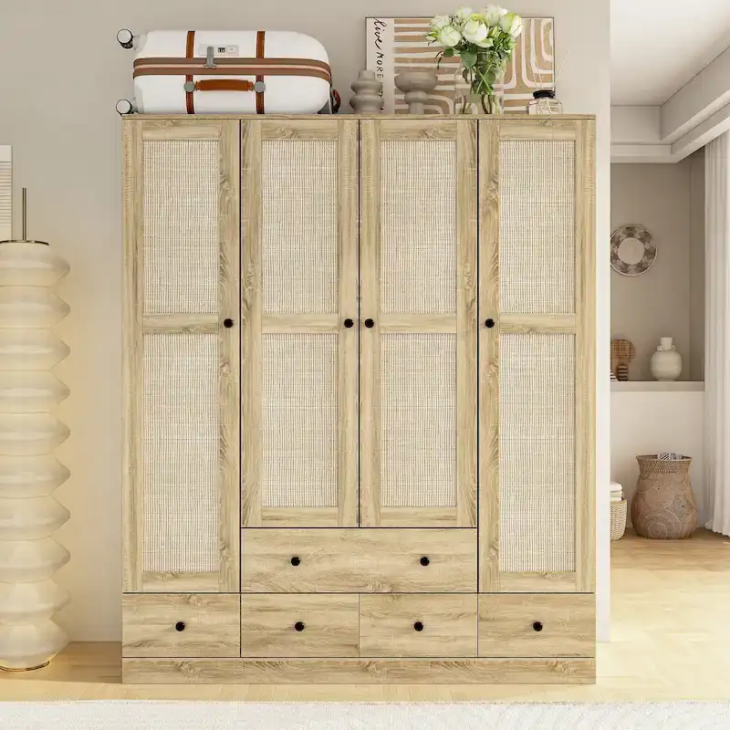Bedroom Armoire Closet Armoire Wardrobe Closet Clothing Rod Drawer