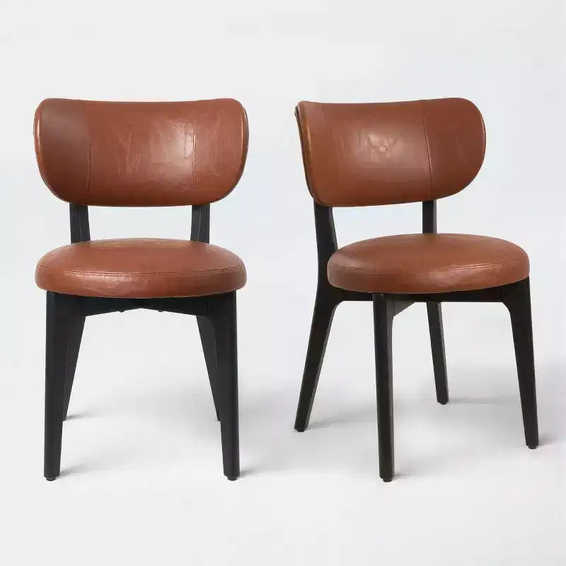 Solid Wood and Upholstered Accent Dining Chairs