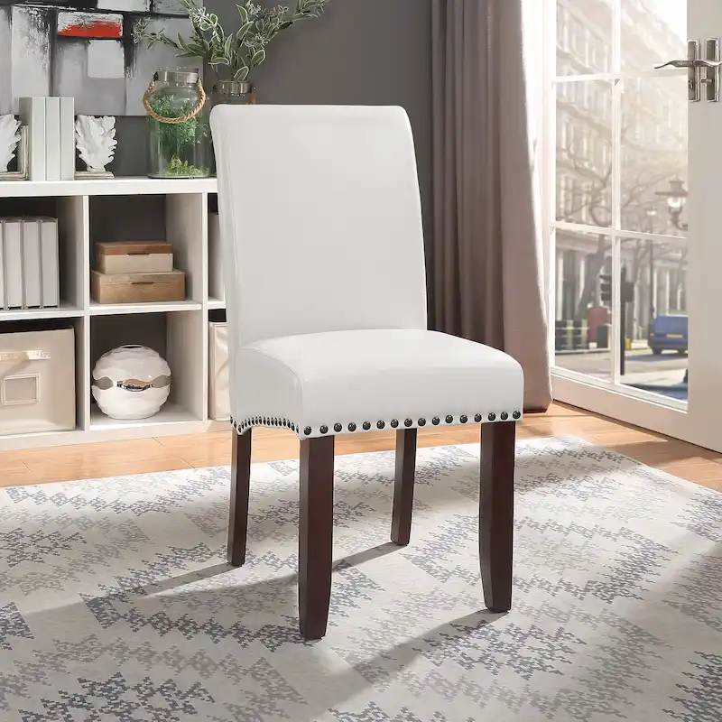 Copper Grove Five Bridge Eco Parsons Faux Leather Nailhead Chair