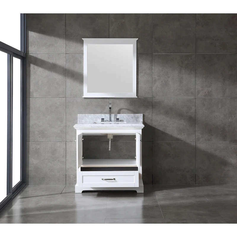 Mareo 36 Solid Wood Bathroom Vanity Set