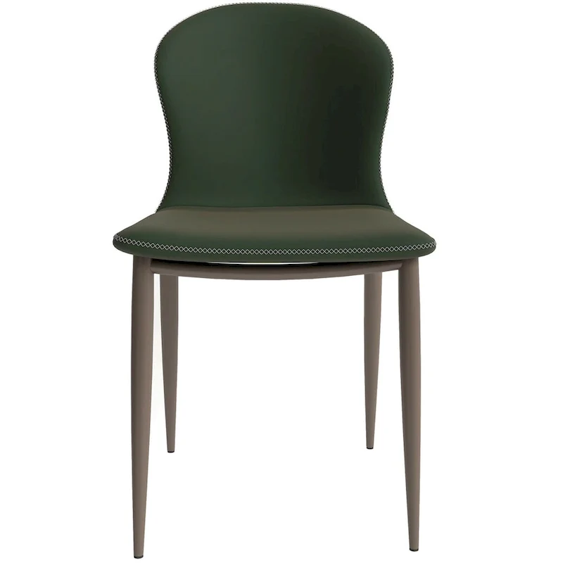 Mosaic Modern Upholstered Fabric Dining Chair with Metal Legs by LeisureMod