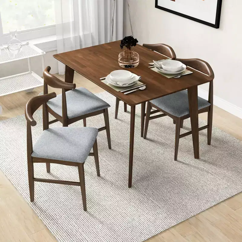 Modern Style Solid Wood Rectangular Dining Kitchen Table