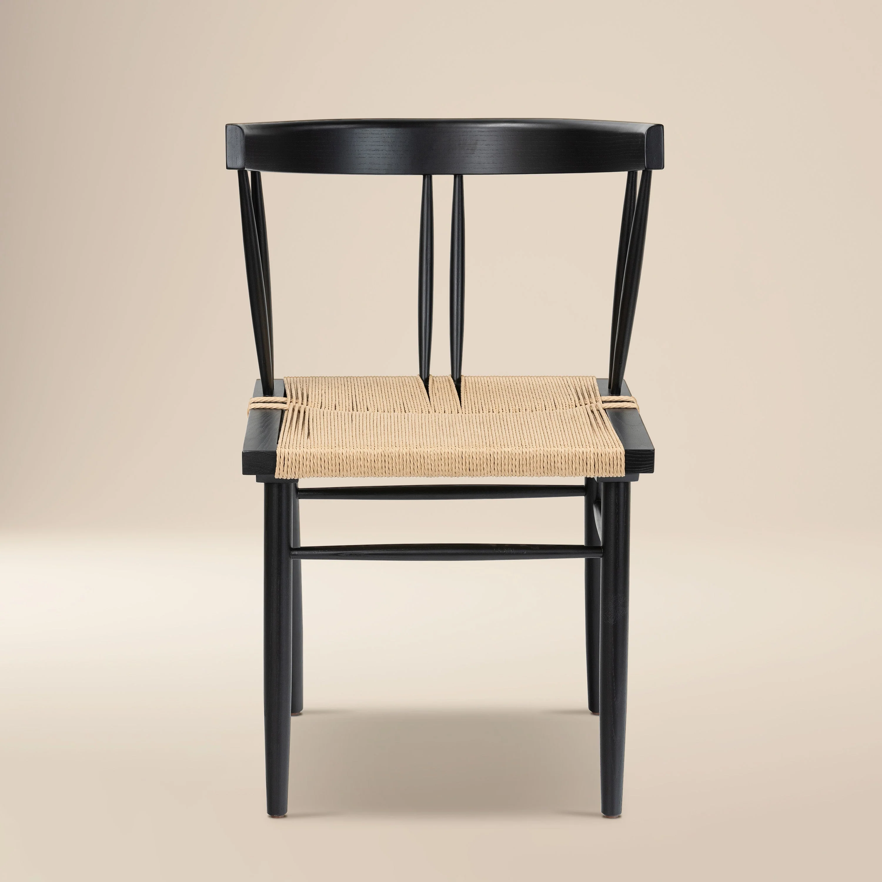 Mid-Century Modern Black Dining Chair for Dining Room