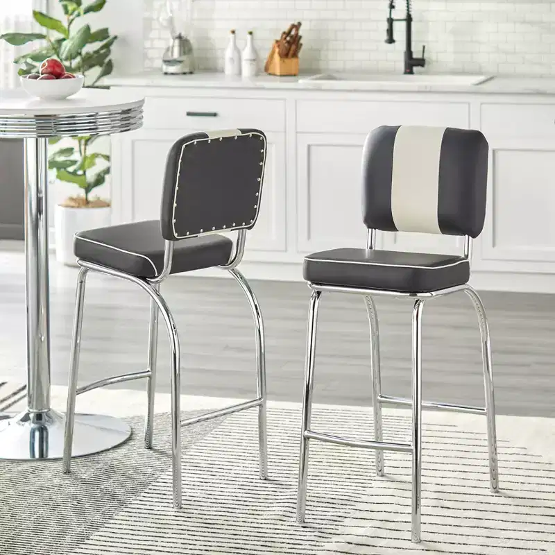 Set of 2 30 Raleigh Retro Counter Height Barstools - Buylateral