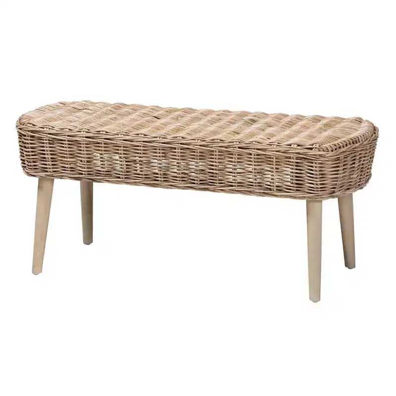 Natural Decorative Bench (Grey)