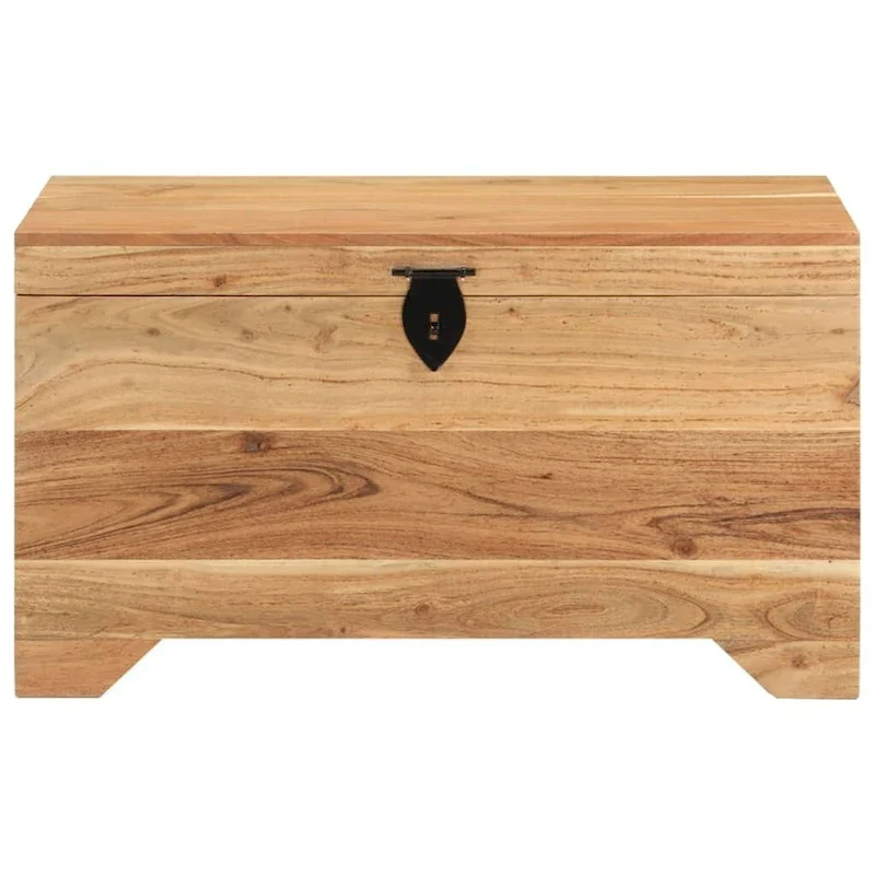 Solid Acacia Wood Storage Chest – 28.7 x 15.4 x 16.1