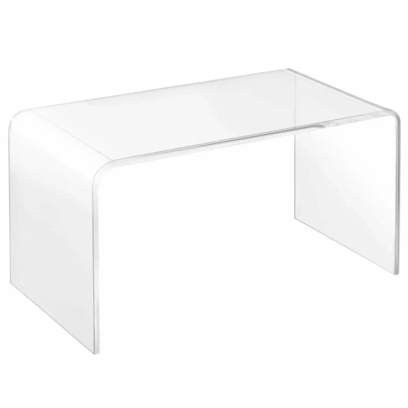Clear Acrylic Waterfall Rectangle Coffee Table / Side Table for 1–2 Person, 32