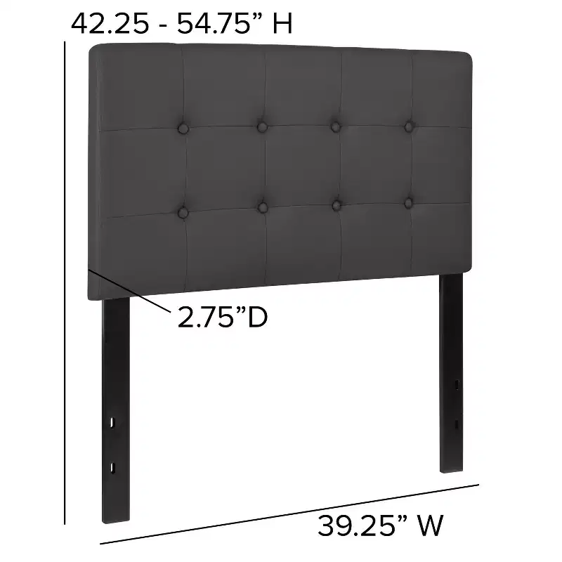 Emma and Oliver Button Tufted Upholstered Headboard