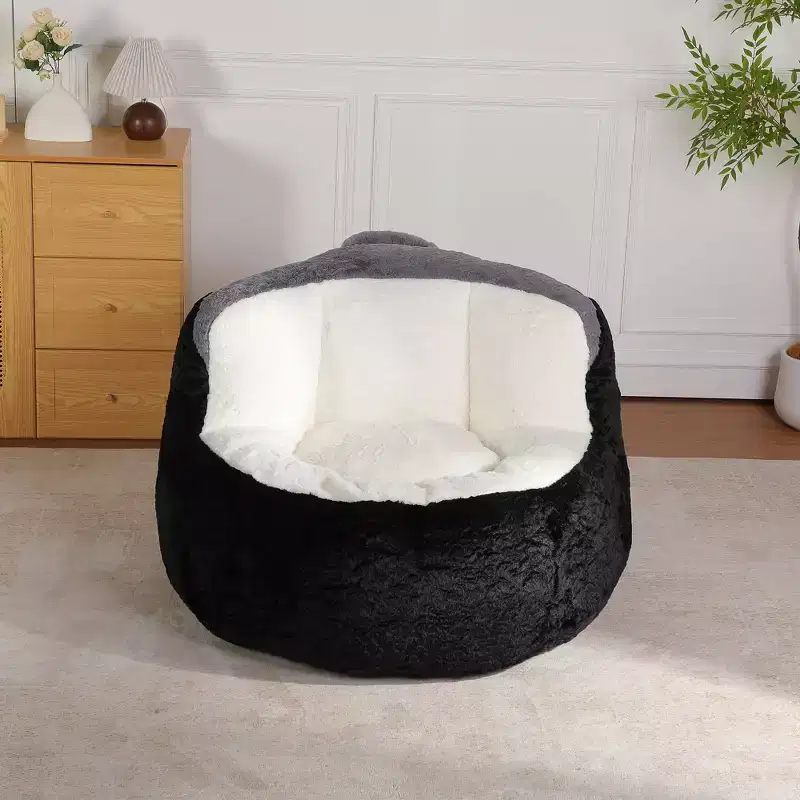 Giant Bean Bag Couch with Shredded Sponge Filling, Floor Lounge Chair for Adults and Living Room