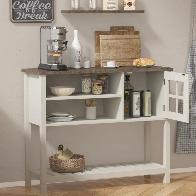 Farmhouse Coffee Bar Cabinet - 13.8D x 39.3W x 31.5H