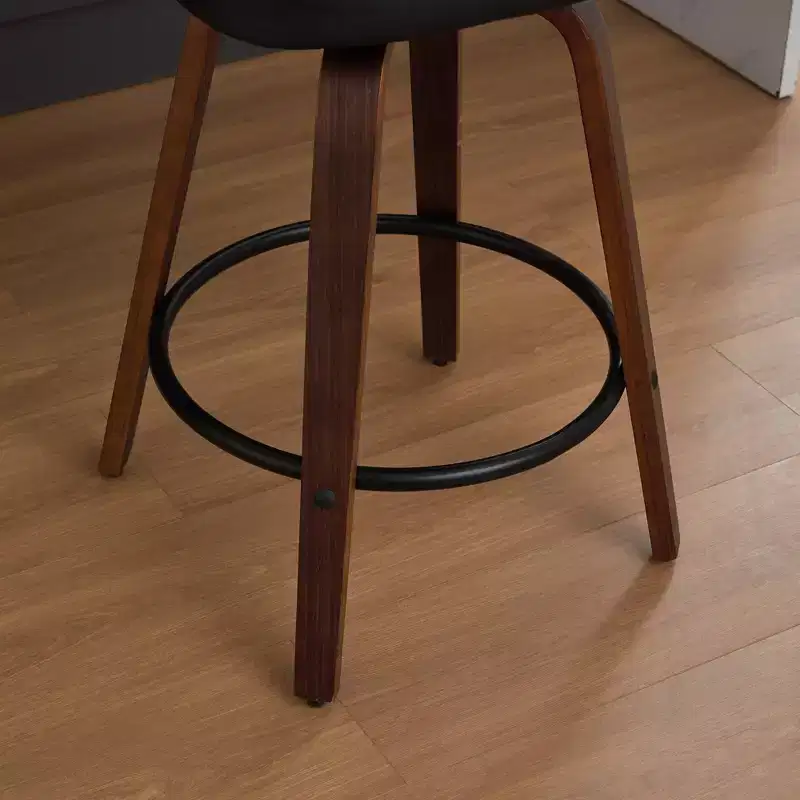 CLIHOME 3 Pieces Counter Height Bar Stools - 26 Rattan Counter Height Stools With Cane Back and Upholstered Seat
