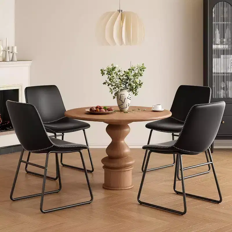 Pexfix Waterproof Faux Leather Dining Chair Set of 4